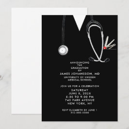 Invitaciones a la fiesta de graduación de médicos