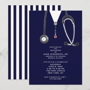 Invitaciones a la fiesta de graduación de médicos