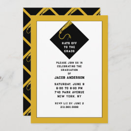 Invitaciones a la fiesta de graduación de oro