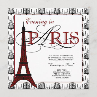 Invitaciones a la fiesta de graduación de París