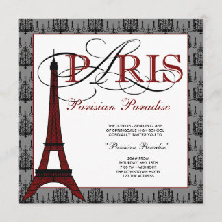 Invitaciones a la fiesta de graduación de París