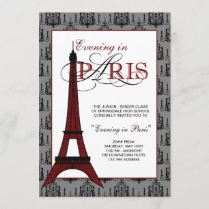 Invitaciones a la fiesta de graduación de París