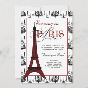Invitaciones a la fiesta de graduación de París