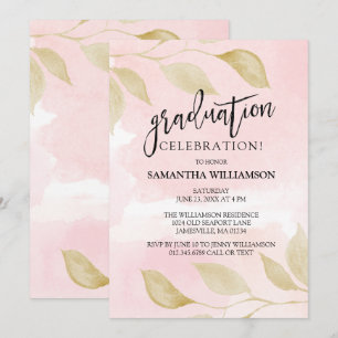 Invitaciones a la fiesta de graduación de Rubor Pi