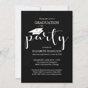 Invitaciones a la fiesta de graduación de secundar