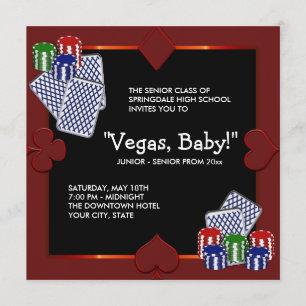 Invitaciones a la fiesta de graduación del casino 
