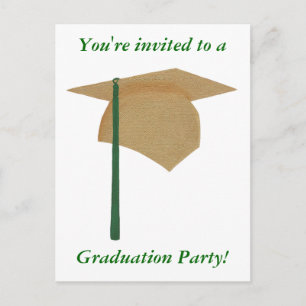 Invitaciones a la fiesta de graduación, oro y Cabo