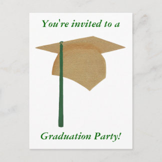 Invitaciones a la fiesta de graduación, oro y Cabo