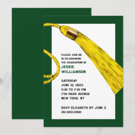 Invitaciones a la fiesta de graduación verde