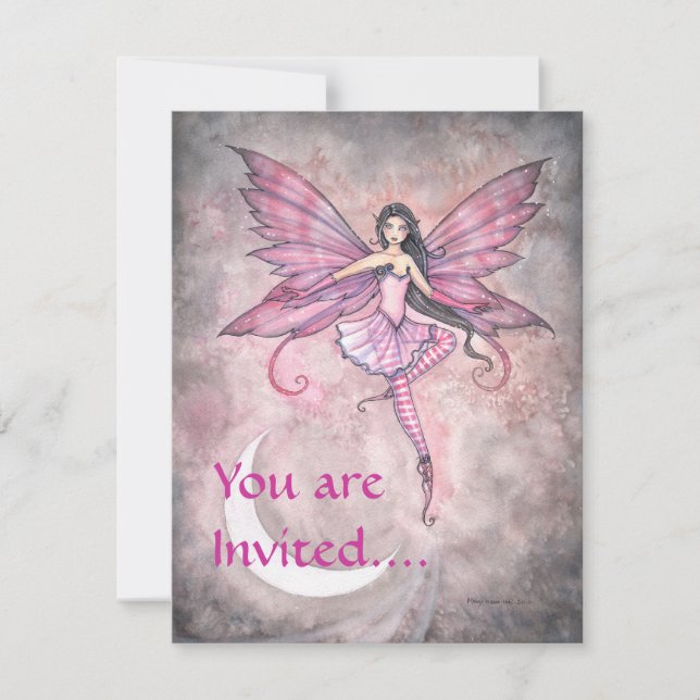 Invitaciones a la fiesta de hadas de Molly Harriso (Anverso)