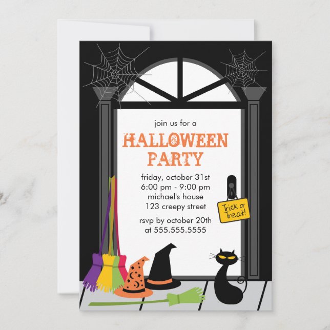 Invitaciones a la fiesta de Halloween (Anverso)
