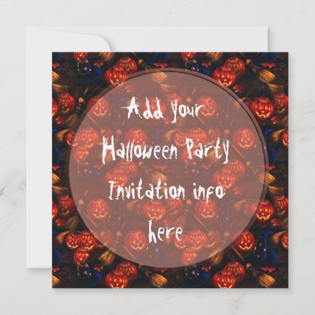 Invitaciones a la fiesta de Halloween (Anverso)