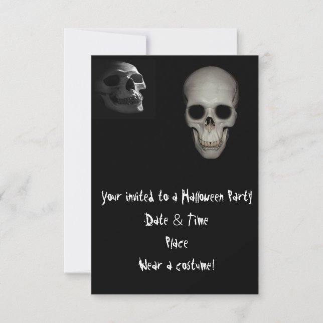 Invitaciones a la fiesta de Halloween (Anverso)