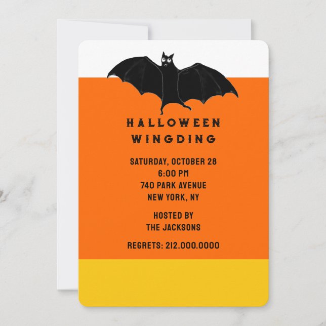 Invitaciones a la fiesta de Halloween (Anverso)