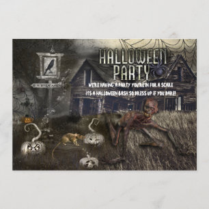 Invitaciones a la fiesta de Halloween aterradora d