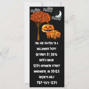 Invitaciones a la fiesta de Halloween con cabeza d