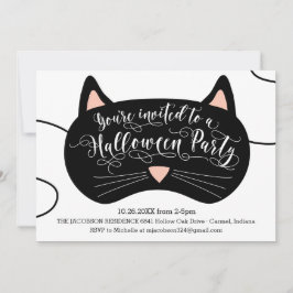 Invitaciones a la fiesta de Halloween con máscara