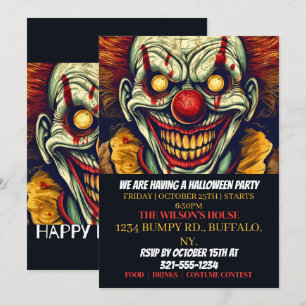 Invitaciones a la fiesta de Halloween de Circus Cl