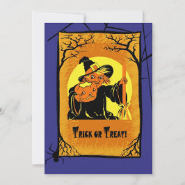 Invitaciones a la fiesta de Halloween de la Bruja 