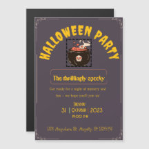Invitaciones a la fiesta de Halloween de la pelícu