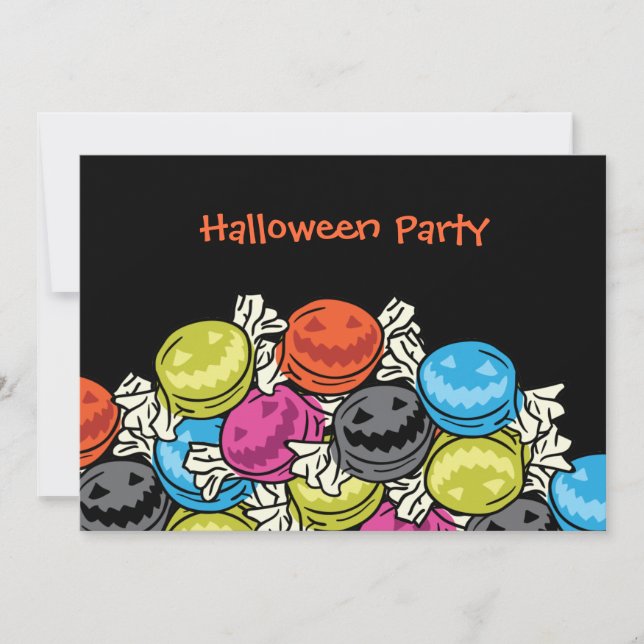 Invitaciones a la fiesta de halloween de los Candi (Anverso)