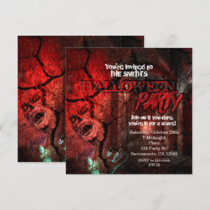 Invitaciones a la fiesta de Halloween de zombies e