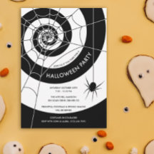 Invitaciones a la fiesta de Halloween en Spiderweb