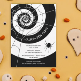 Invitaciones a la fiesta de Halloween en Spiderweb