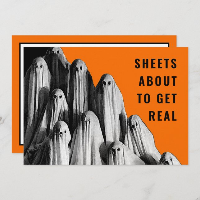 Invitaciones a la fiesta de Halloween para adultos (Anverso / Reverso)