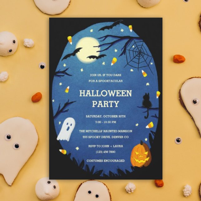Invitaciones a la fiesta de Halloween para niños p (Halloween Party Invitation)
