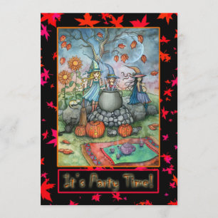 Invitaciones a la Fiesta de Halloween Pequeña Bruj