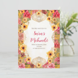 Invitaciones a la fiesta de henna y invitaciones a