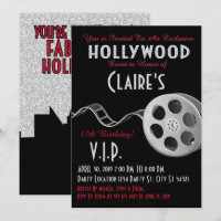 Invitaciones a la fiesta de Hollywood Glam Party p