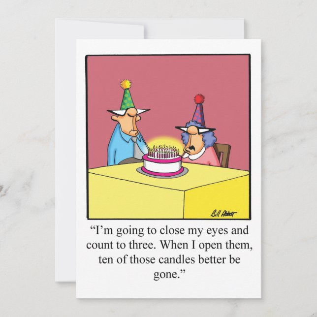 Invitaciones a la fiesta de humor de cumpleaños "S (Anverso)