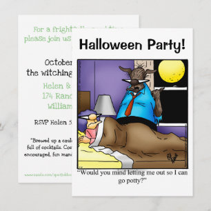 Invitaciones a la fiesta de humor de Halloween "Es