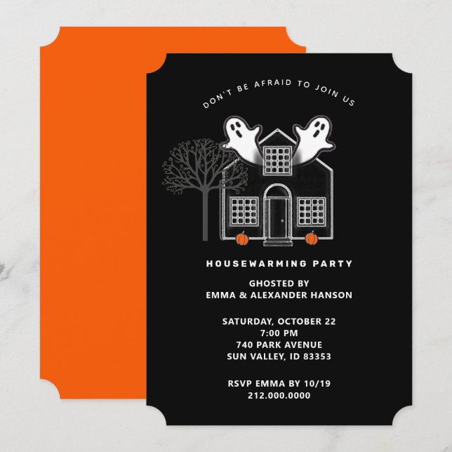 Invitaciones a la fiesta de inauguración de octubr (Anverso / Reverso)