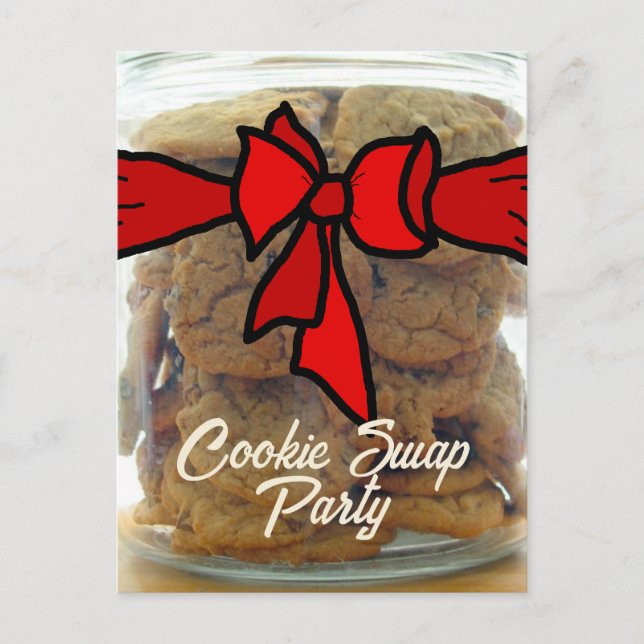 Invitaciones a la fiesta de intercambio de cookies (Anverso)