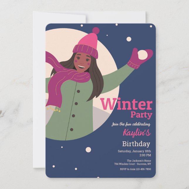 Invitaciones a la fiesta de invierno (Anverso)