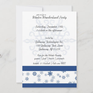 Invitaciones a la fiesta de invierno de Snowflake