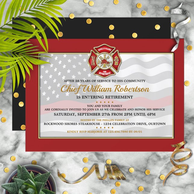 Invitaciones a la Fiesta de Jubilación de Bomberos (Subido por el creador)