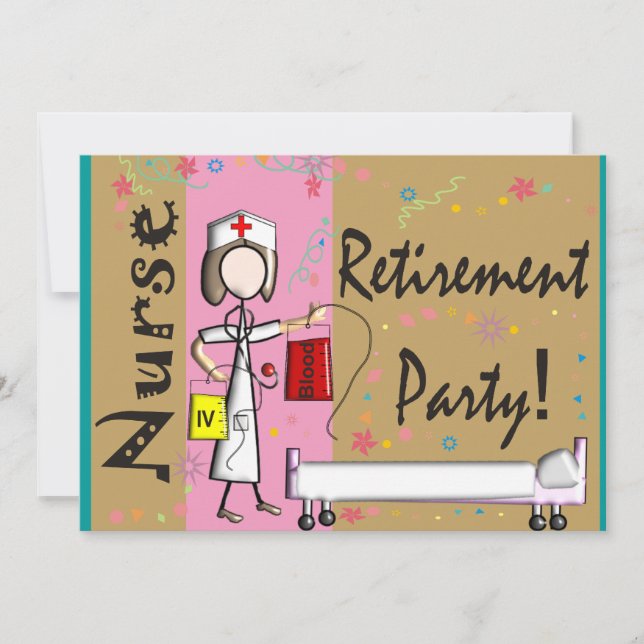 Invitaciones a la fiesta de jubilación de enfermer (Anverso)