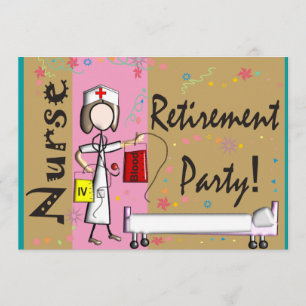 Invitaciones a la fiesta de jubilación de enfermer