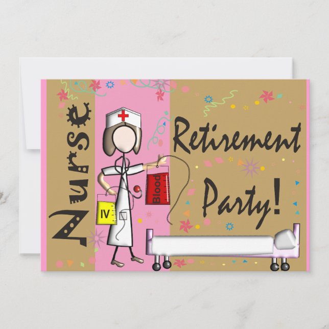 Invitaciones a la fiesta de jubilación de enfermer (Anverso)