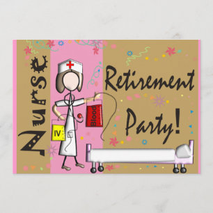 Invitaciones a la fiesta de jubilación de enfermer
