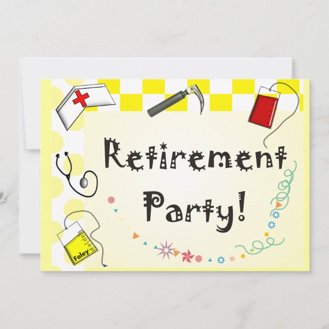 Invitaciones a la fiesta de jubilación de enfermer (Anverso)