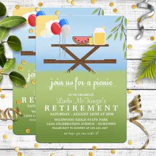Invitaciones a la Fiesta de Jubilación Picnic de V