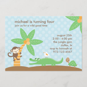 Invitaciones a la fiesta de Jungle Pals