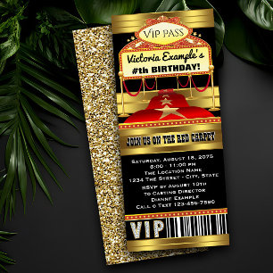 Invitaciones a la fiesta de la alfombra roja de Ho