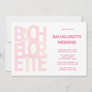 Invitaciones a la fiesta de la bachillerato rosa