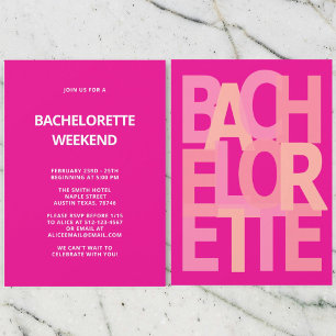Invitaciones a la fiesta de la bachillerato rosa
